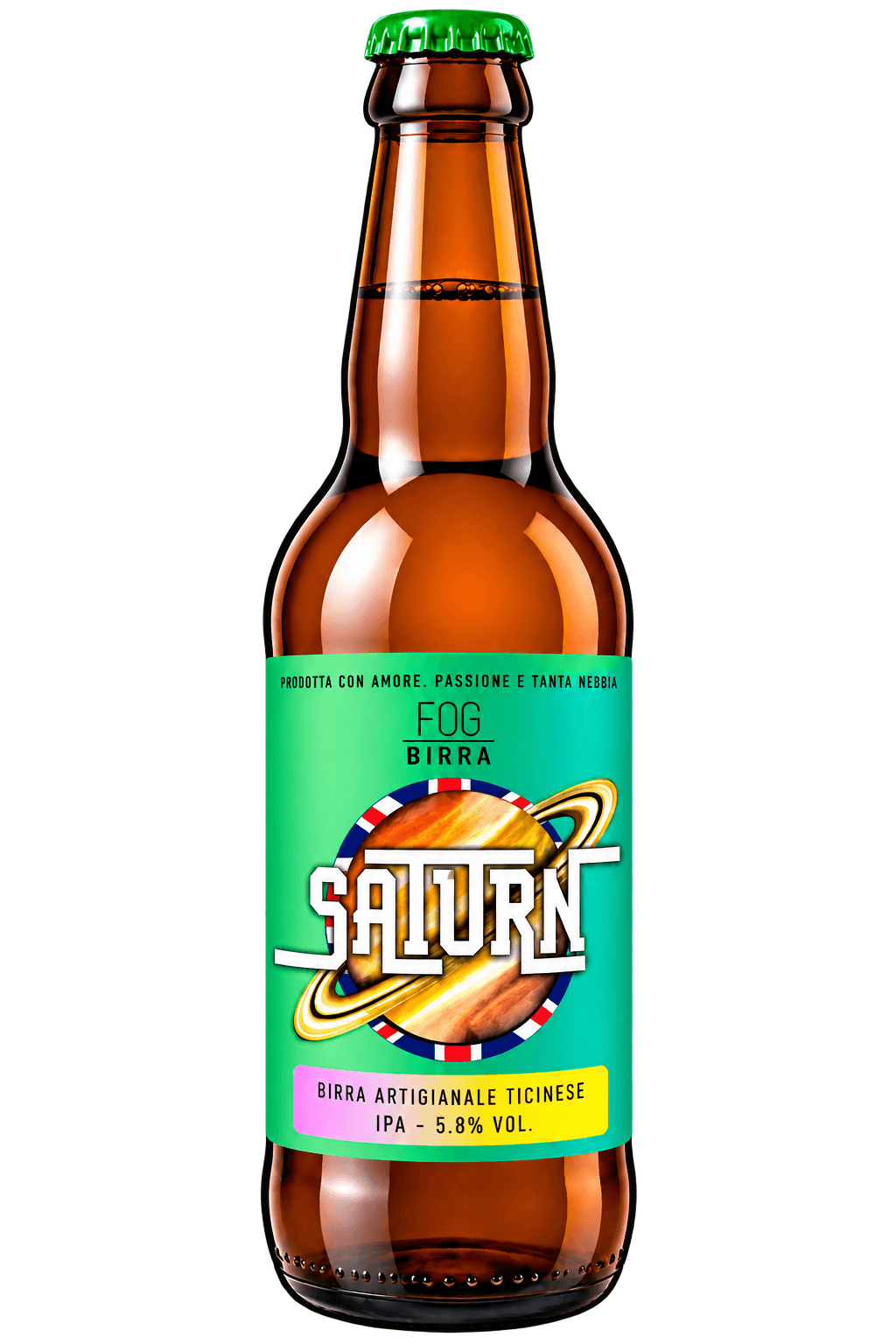 Bottiglia Saturn IPA di Birra Fog